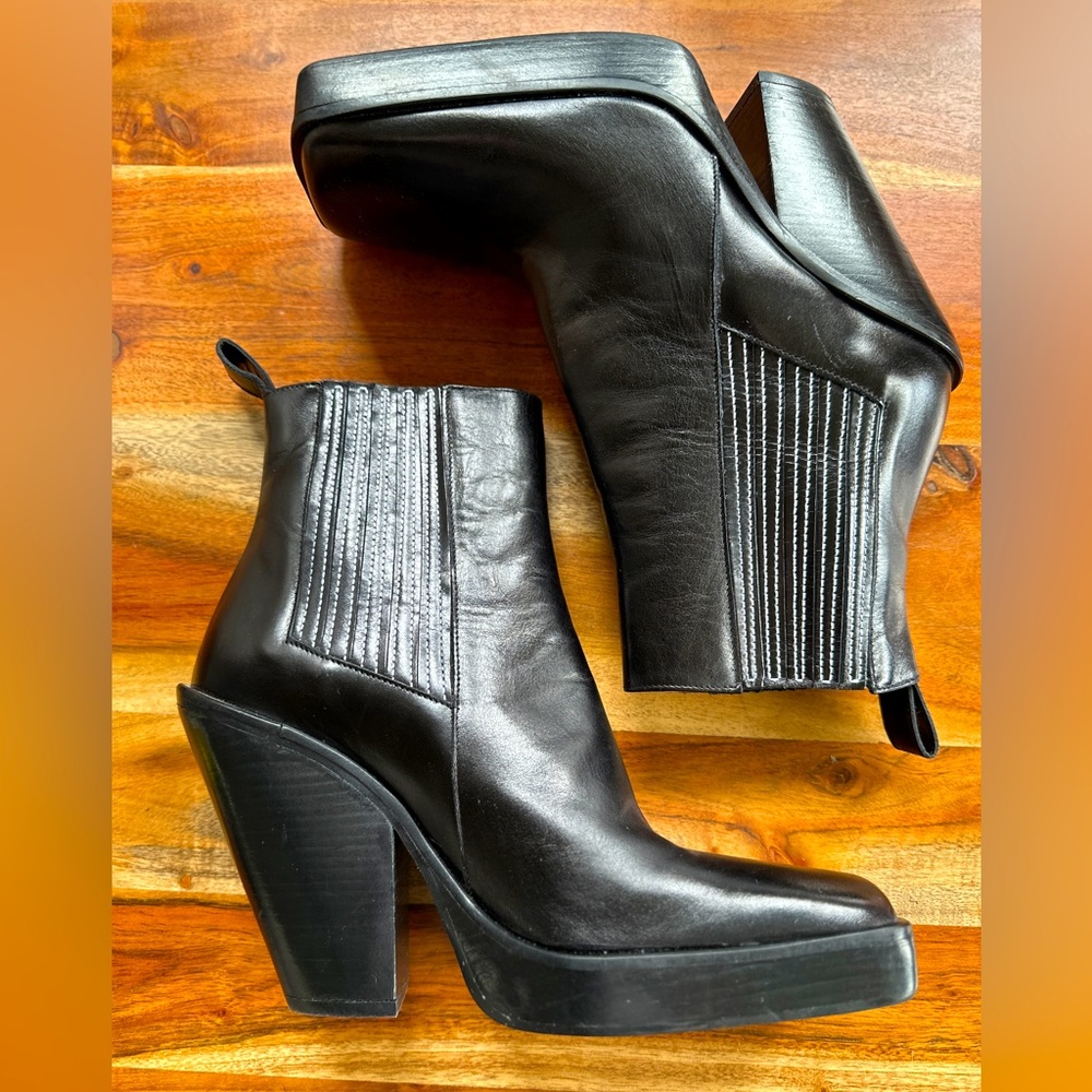 Zara square toe boots